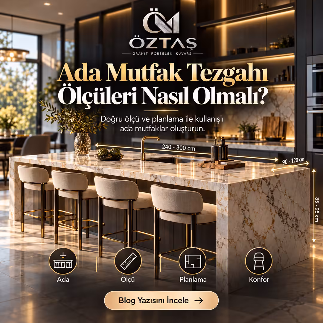 Ada Mutfak Tezgahı Ölçüleri Nasıl Olmalı?