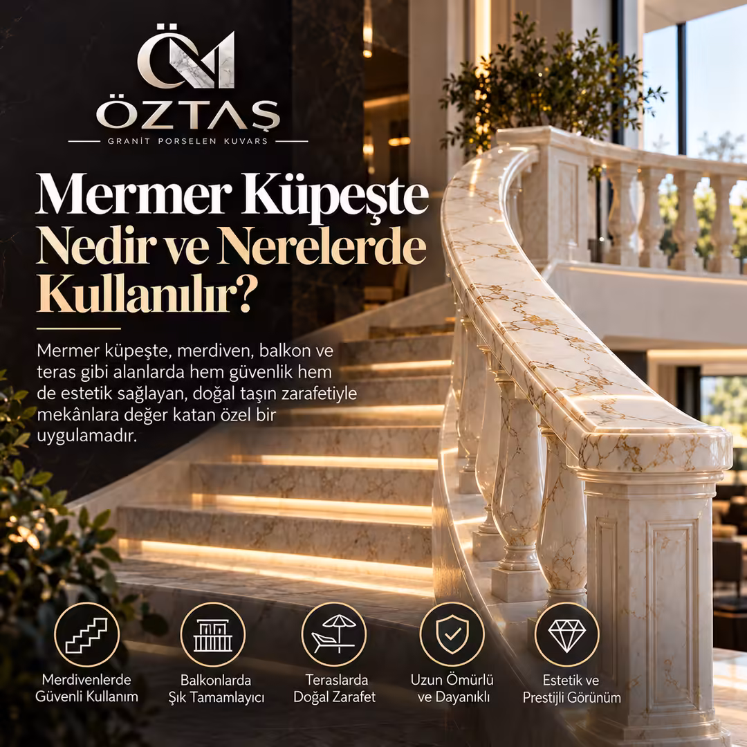 Mermer Küpeşte Nedir ve Nerelerde Kullanılır?