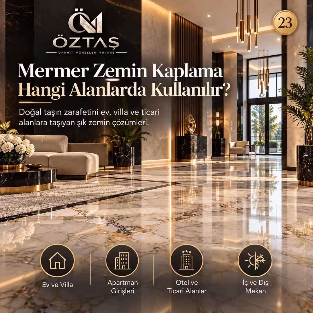Mermer Zemin Kaplama Hangi Alanlarda Kullanılır?