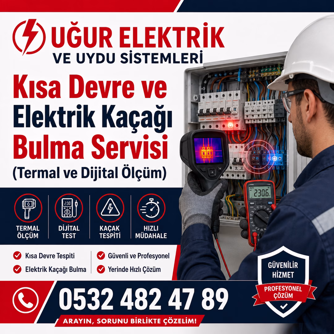 Kısa Devre ve Elektrik Kaçağı Bulma Servisi (Termal ve Dijital Ölçüm)