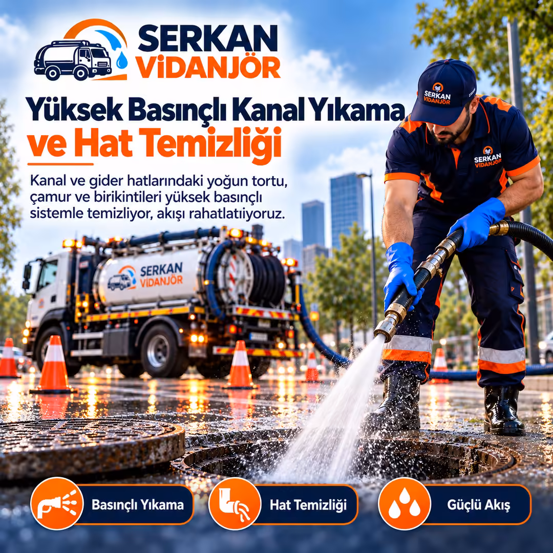Yüksek Basınçlı Kanal Yıkama ve Hat Temizliği