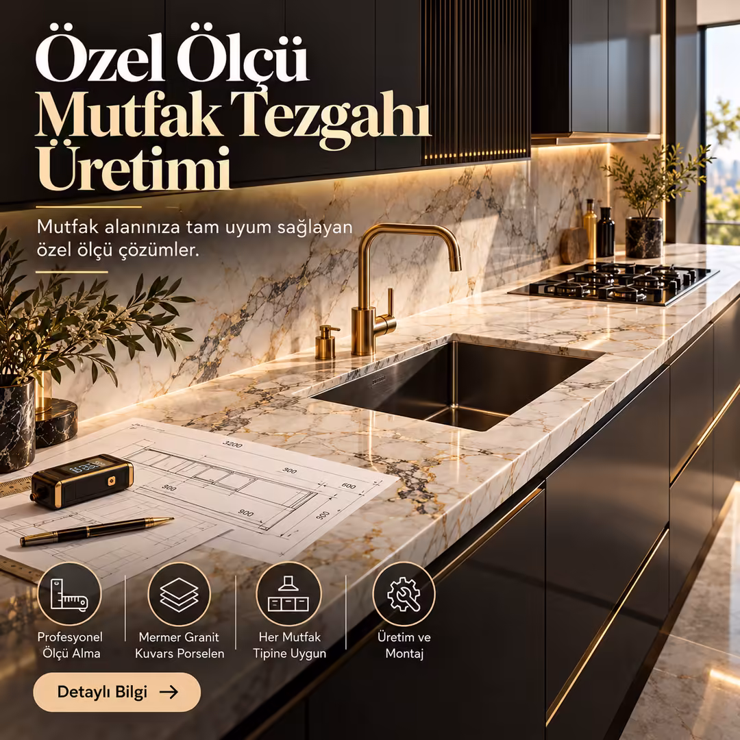 Özel Ölçü Mutfak Tezgahı Üretimi