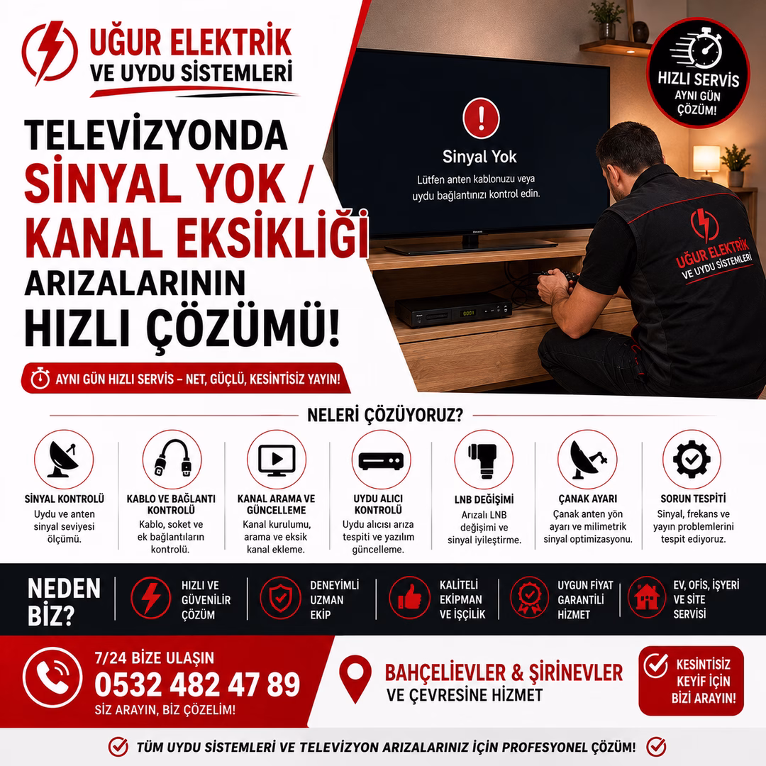 Televizyonda Sinyal Yok / Kanal Eksikliği Arızalarının Hızlı Çözümü