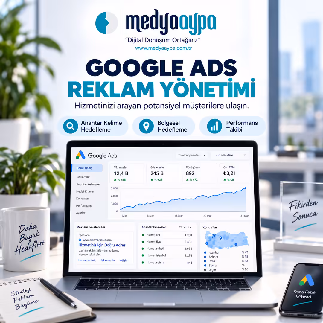 Google Ads Reklam Yönetimi ile Hizmetlerinizi Arayan Potansiyel Müşterilere Ulaşın