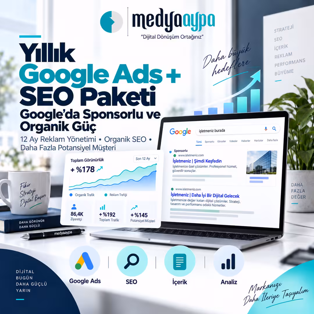 Medya Aypa 12 Aylık Google Ads Reklam Paketi