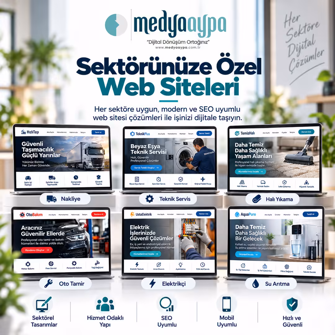 Medya Aypa Sektöre Özel SEO Uyumlu Web Sitesi